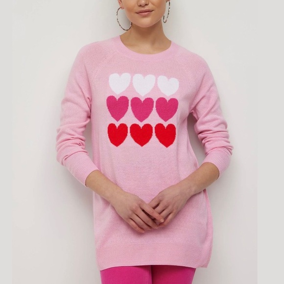 New York & Company Sweaters - New York & Company Heart Print Tunic Sweater